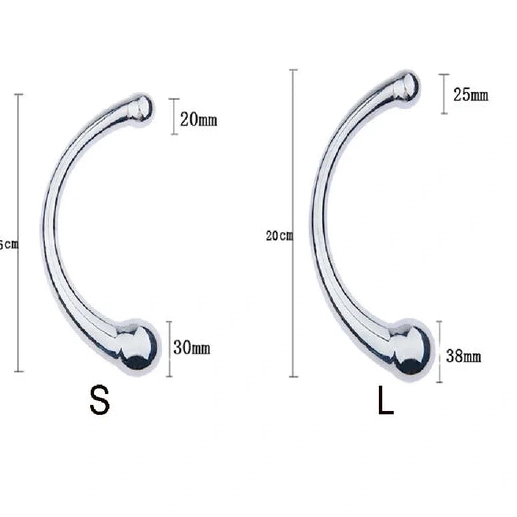 Elegant Double Anal Hook Stainless 5858 Steel Ended 0817